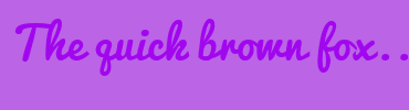 Image with Font Color A107EE and Background Color BB64E6